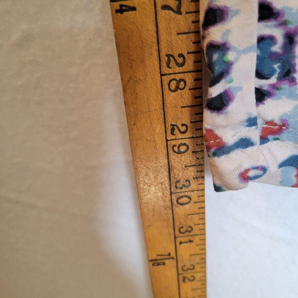 Free People Womens Pull On Printed Skinny Pants Size Medium Purple Pockets Boho - Picture 8 of 9